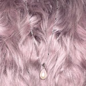 S925 sterling silver pearl necklace NWT